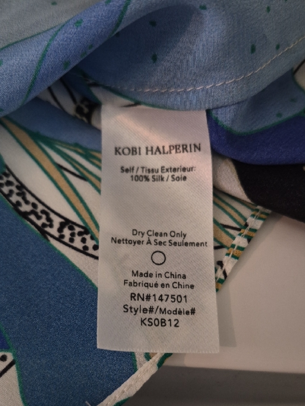 Kobi Halperin Printed Silk Scarf Top in Yellow & Black - Picture 8 of 8